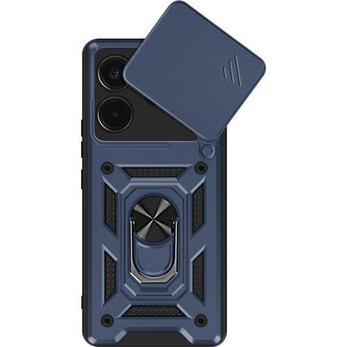 Oem Mayaxess, Ohišje za Xiaomi Redmi Note 14 4G Prstan za podporo kameri, Modra noč, (5000215665) Cene