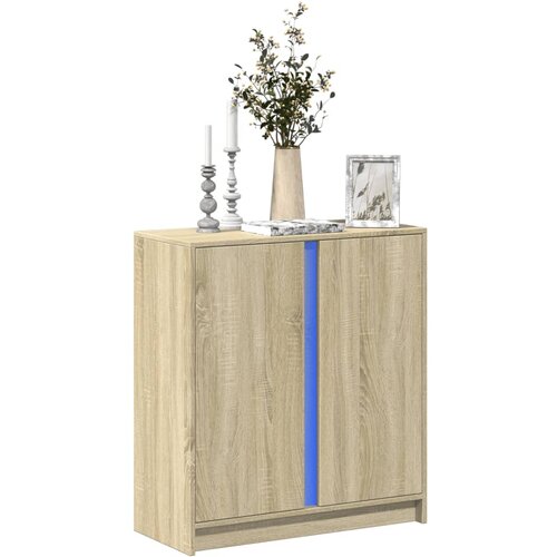 vidaXL Komoda z LED sonoma hrast 77x34x85 cm inženirski les Cene