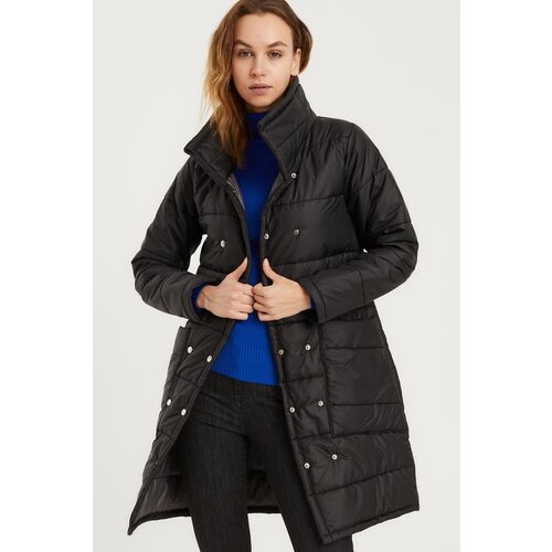 PLAIN BLACK Z6647 DEWBERRY WOMAN COAT Cijene
