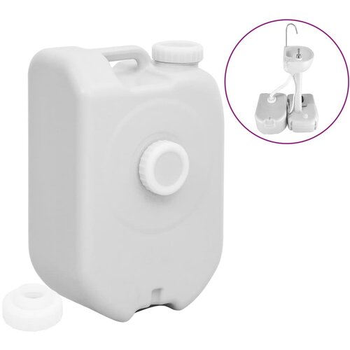 vidaXL Prijenosni spremnik za vodu s adapterom 24 L sivi Cijene