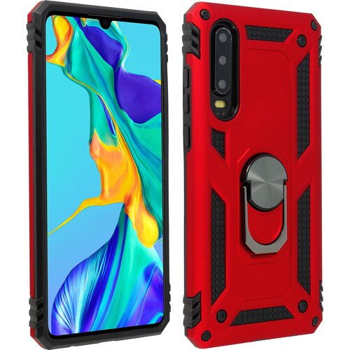 AVIZAR etui, odporen na udarce, s kovinskim držalom za obrocke - rdec str. huawei P30, (20600074) Cene