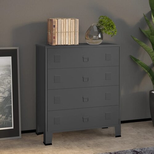 vidaXL Industrijski predalnik antraciten 78x40x93 cm kovinski Cene