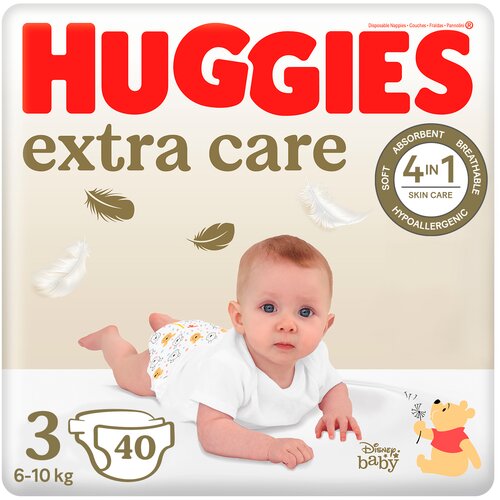 Huggies Extra Care Jumbo P40 Pelene za bebe 3, 6-10kg, 40 komada Slike
