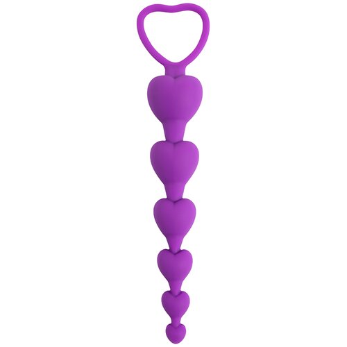 Fantasy Analne kuglice Srce, Silikonske, 14.5cm, Ljubičaste Cene