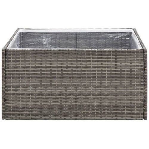  Vrtna sadilica siva 80 x 80 x 40 cm od poliratana Slike