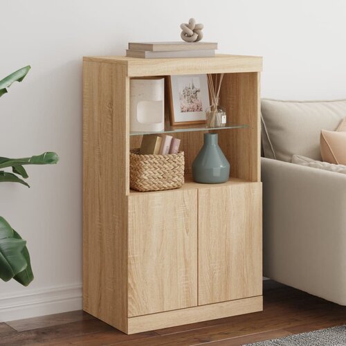  The Living Store Komoda z LED lučkami sonoma hrast 60,5x37x100 cm - Komoda, (21448230) Slike
