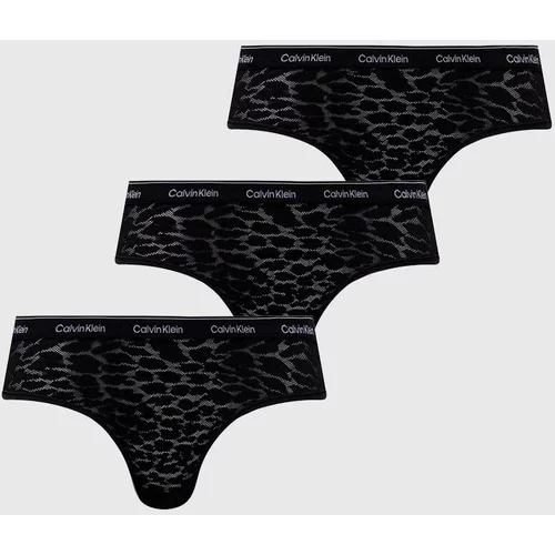 Calvin Klein Underwear Brazilke 3-pack črna barva