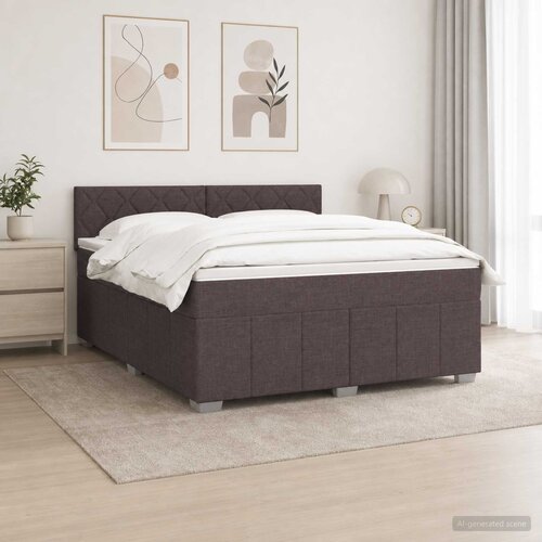  Boxspring krevet s madracem Tamno smeđa 140 x 200 cm Tkanina Cijene