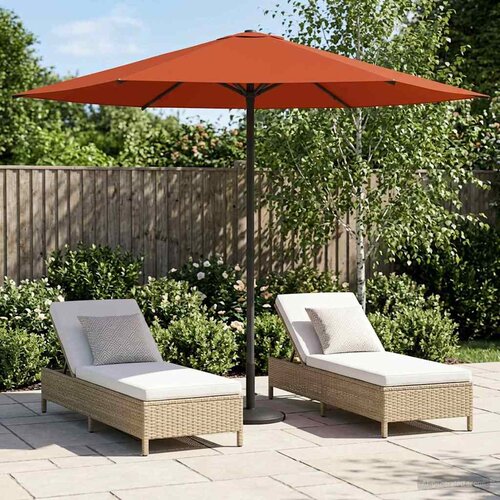  Vrtni suncobran 230 x 230 cm Poliester Pravokutni Terakota Cene
