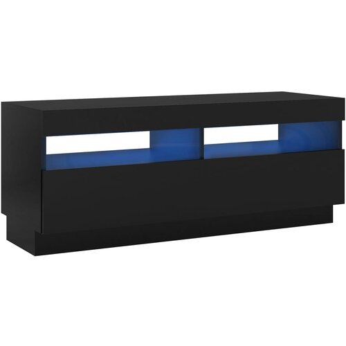 Maison Chic TV omarica - TV stojalo - Televizijska omarica z LED lučkami črna 100x35x40 cm, (21699467) Slike