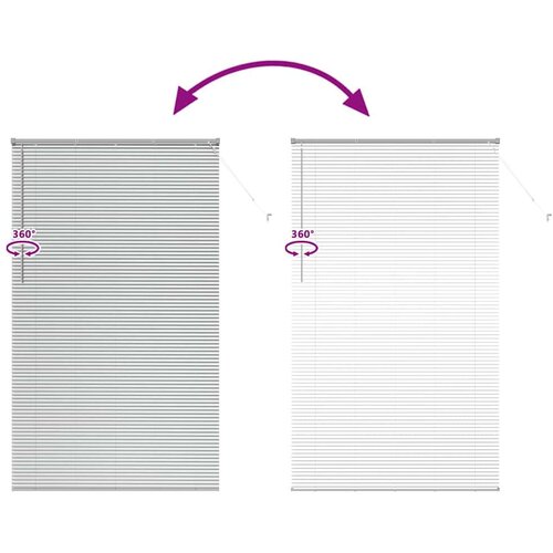 VidaXL Zavjesa za prozor sa zavjesama Ostalo Srebrna 135 x 220 cm Aluminij Slike