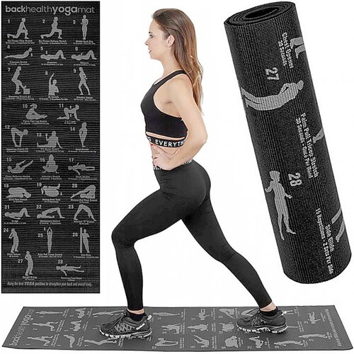 Malatec Joga podloga z načrtom vadbe 173cm &amp;ndash; fitnes blazina, (20475899) Slike