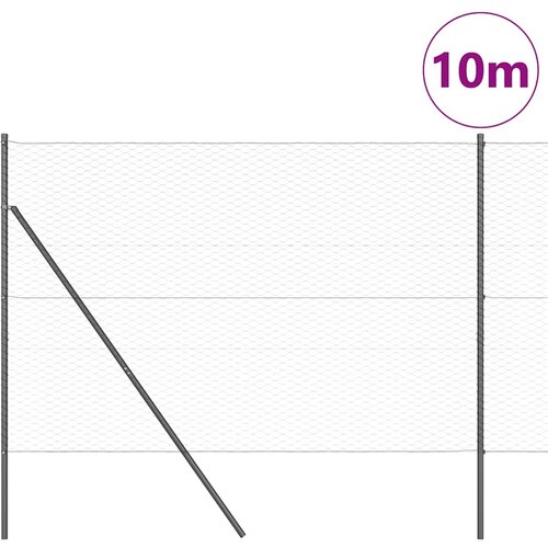  Sukladni osnovni dodatak za hexagonalnu ogradu 10 x 1,5 m Siva Slike