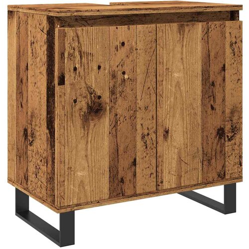 Maison Chic Kopalniška omarica - Kopalniški kabinet starinski les 58x33x60 cm inženirski les, (21794415) Cene