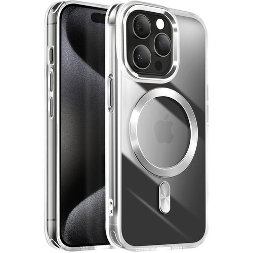AVIZAR Ohišje MagSafe za iPhone 15 Pro Max Crystal Color Back, Srebrna, (5000011856) Cene