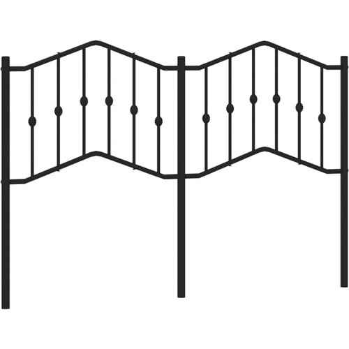  Metalno uzglavlje crno 150 cm Slike
