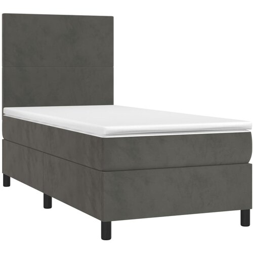  box spring s madracem LED tamnosivi 80 x 200 cm bar&amp;scaron;un Slike