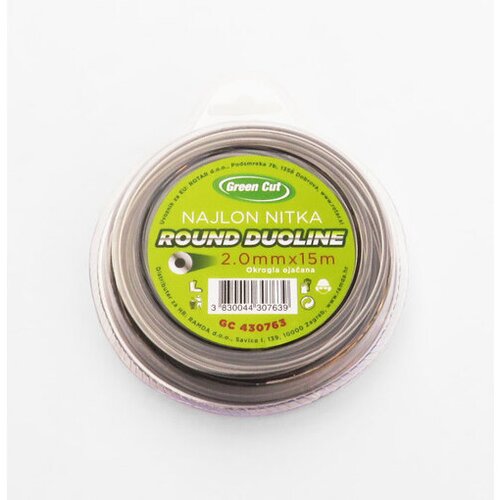 Green cut najlon nitka Duoline okrogla 2,0mm x 15m RA 430763 Slike