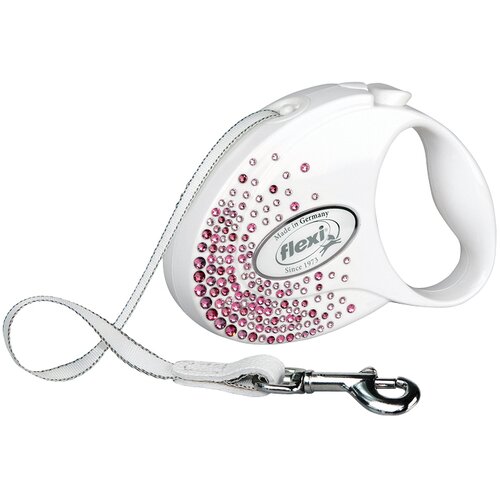 Flexi Glam Splash Pink S traka 3 m bijela Cene
