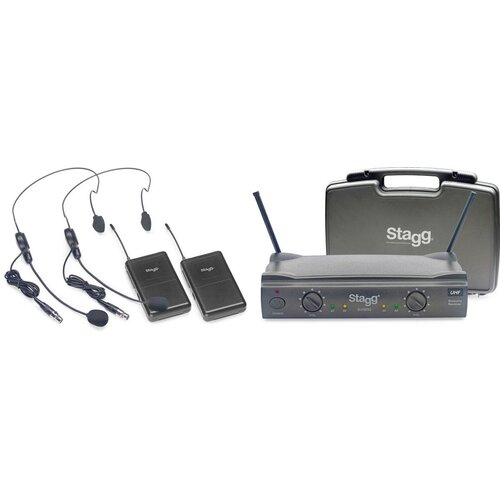 Stagg SUW 50 HH FH EU UHF true diversity wireless headset system with 2 channels Black Cijene