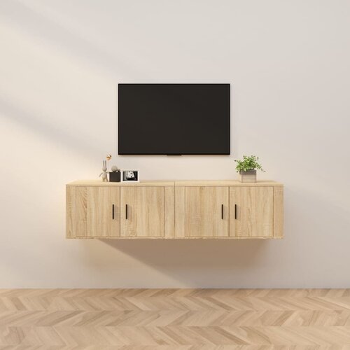 vidaXL Zidni TV ormarići 2 kom boja hrasta sonome 80x34 5x40 cm Cene