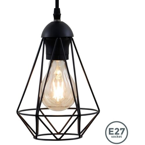  Visilica na sajli 1xE27/40W/230V crn Slike