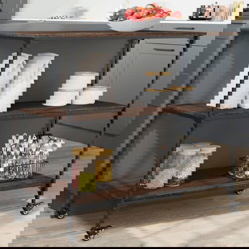 VidaXL Kuhinjska kolica boja hrasta 102 x 50 x 95 cm konstruirano drvo Slike