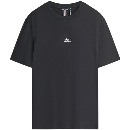 Antony Morato Polo majice dolgi rokavi RELAXED WITH RUBBER FLOCK LOGO PRINT MMKS02549-FA100258 Črna Cene