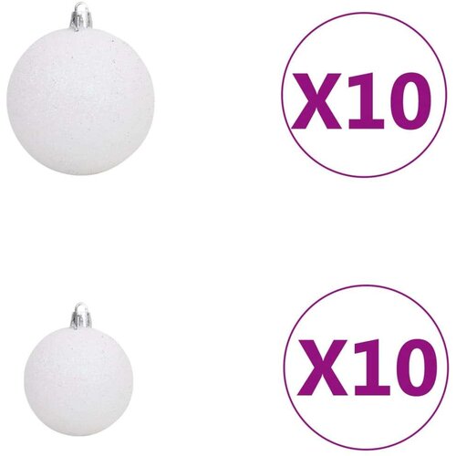  Umjetno božićno drvce 300 LED sa &amp;scaron;arkama i kuglicama 180 cm Slike