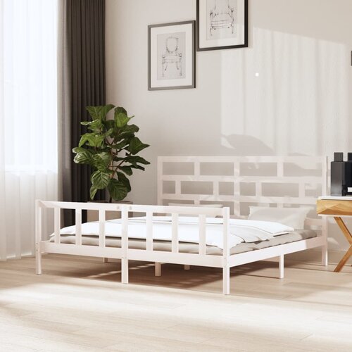 Furnova Posteljni okvir bel iz trdne borovine 180x200 cm, (21934278) Slike