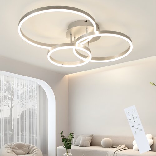 Nettlife LED stropna svetilka za dnevno sobo, dnevna svetilka z nastavljivo svetlostjo, 82 cm, moder dizajn, zlata barva, (5000219996) Cene