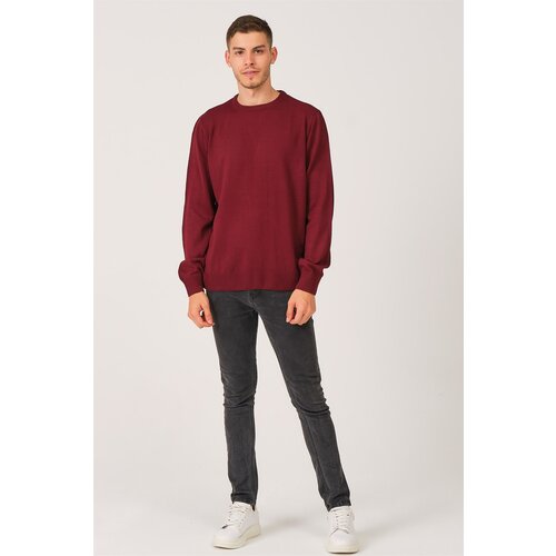 Dewberry V0091 MALE BATTAL OVERSIZE SWEATER-BURGUNDY Cene