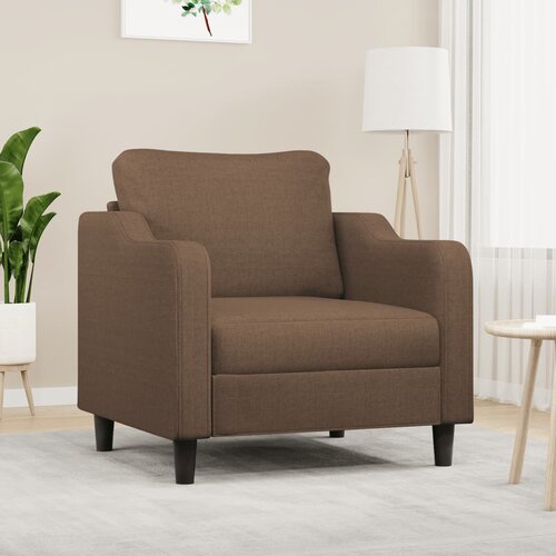 The Living Store Fotelj rjav 60 cm blago - Fotelj, (21836229) Cene