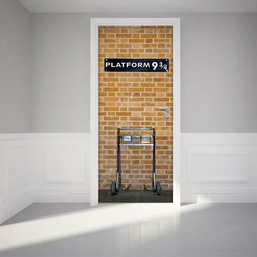 Ambiance samoljepljiva naljepnica za vrata Harry Potter Platform, 83 x 204 cm
