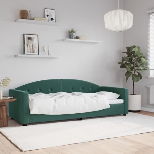 VidaXL Raztegljiva postelja temno zelena 80x200 cm žamet Slike