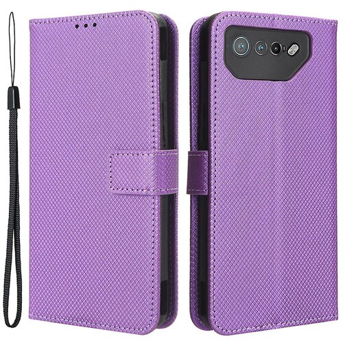 INORCO Ovitek za telefon Asus ROG Phone 7 5G Diamantna tekstura, etui za telefon, stojalo iz PU usnja, lupina denarnice, (22033261) Slike