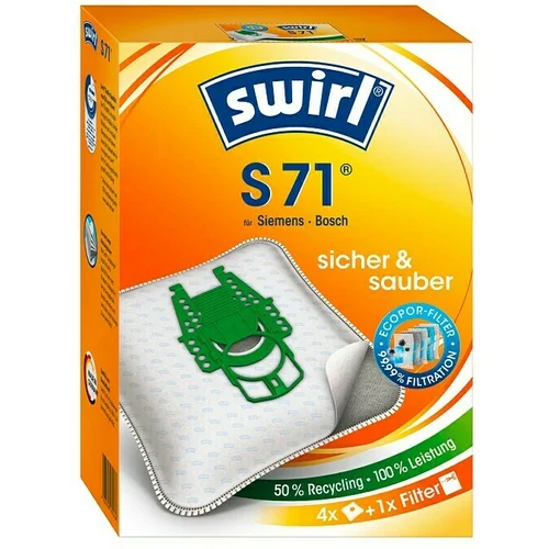 SWIRL Vrećica za usisivač S 71 (4 Kom., Namijenjeno za: Usisavač Siemens)