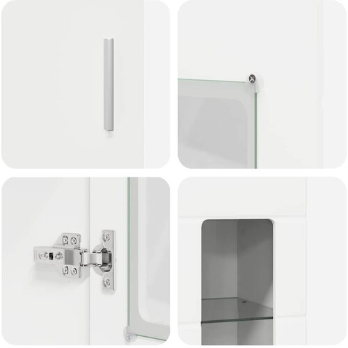  Highboard FLORIN Bijelo 60 x 35 x 182 cm Konstruirano drvo Slike