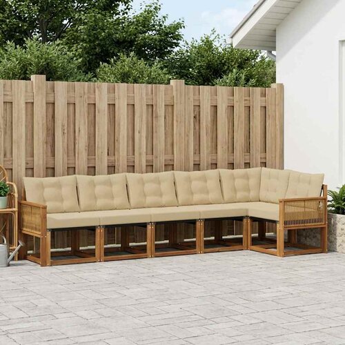  Set vanjskih sofa 6 pcs Prirodna i bež Cene