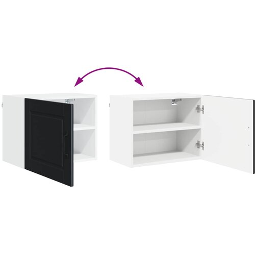  Ormar za Zid 2 pcs Crna 50 x 31 x 40 cm Konstruirano drvo Slike