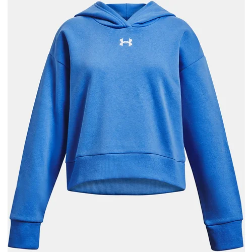 Under Armour Sweatshirt UA Rival Fleece Crop Hoodie-BLU - girls