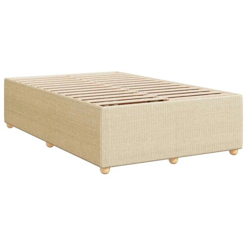  Boxspring krevet s madracem Krem 120 x 200 cm Tkanina - Krem 120 x 200 cm Dizajn linija Slike