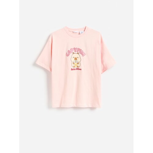 Reserved Majica Kapibara CapyFun - pastelnoružičasto Cijene