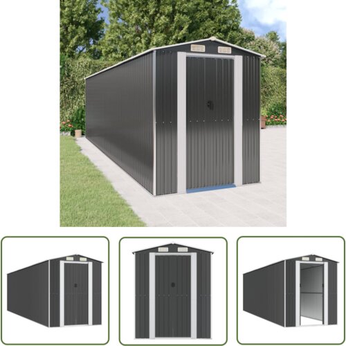  The Living Store Vrtna lopa antracitna 192x689x223 cm pocinkano jeklo - Vrtna Lopa, (21745167) Cene