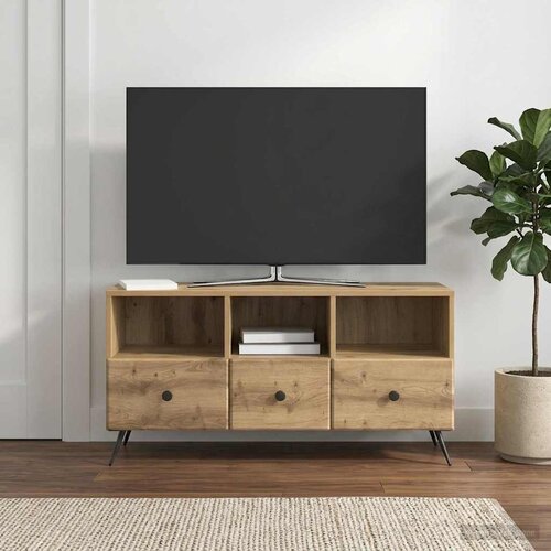 TV ormar 102 x 34,5 x 50 cm Hrast artisan Konstruirano drvo Slike