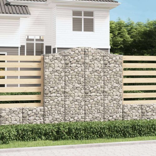 Lučne gabionske košare 2 kom 200x50x200/220cm pocinčano željezo Cijene