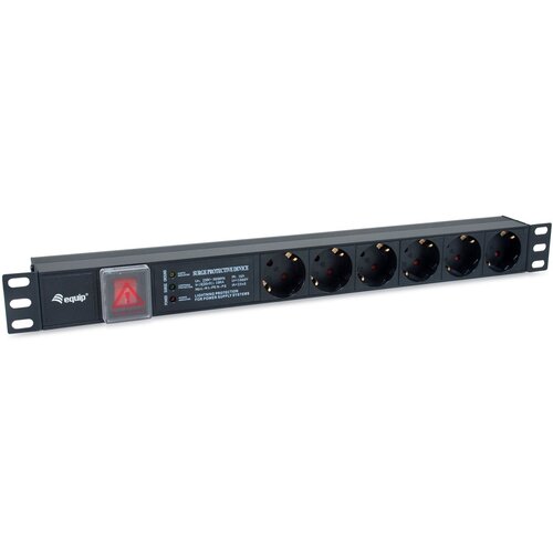 Equip 6-Outlet German Power Distribution Unit, with Surge Protection, Integrated line fitler Slike