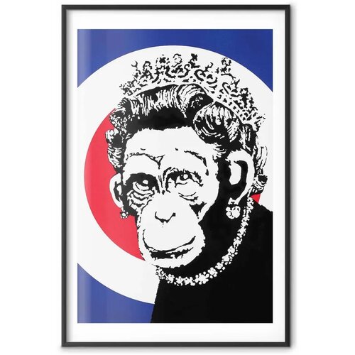  Plakat - Monkey Queen 60x90 Crni okvir s margom Slike