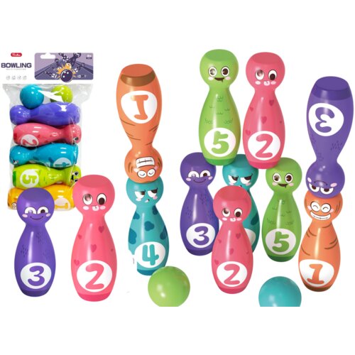  Set za kuglanje Smiley sa kuglama u boji 10 kom Cene