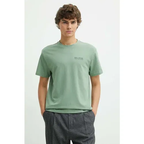 Hollister Co. Kratka majica moški, zelena barva